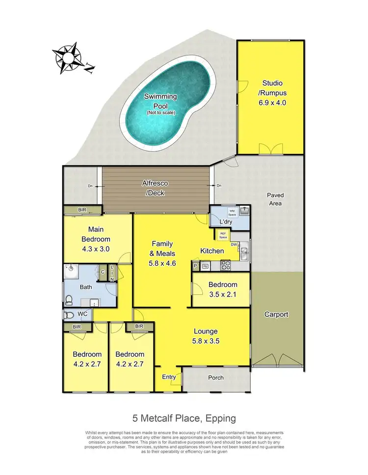 Floorplan of Homely house listing, 5 Metcalf Place, Epping VIC 3076