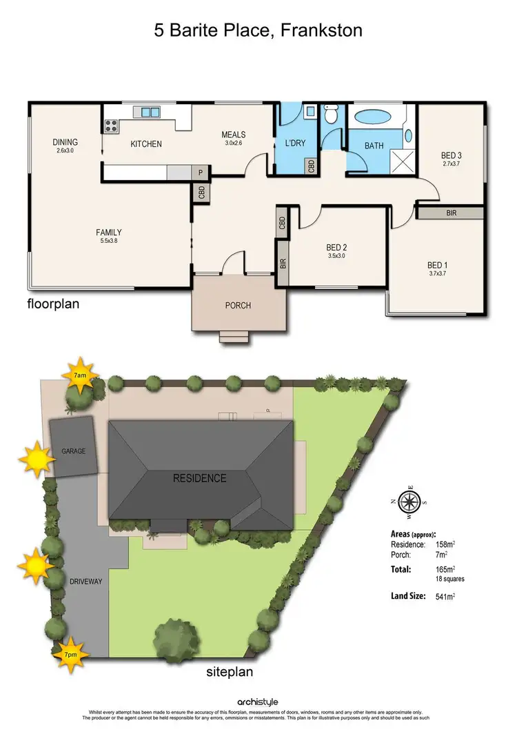 Floorplan of Homely house listing, 5 Barite Place, Frankston VIC 3199