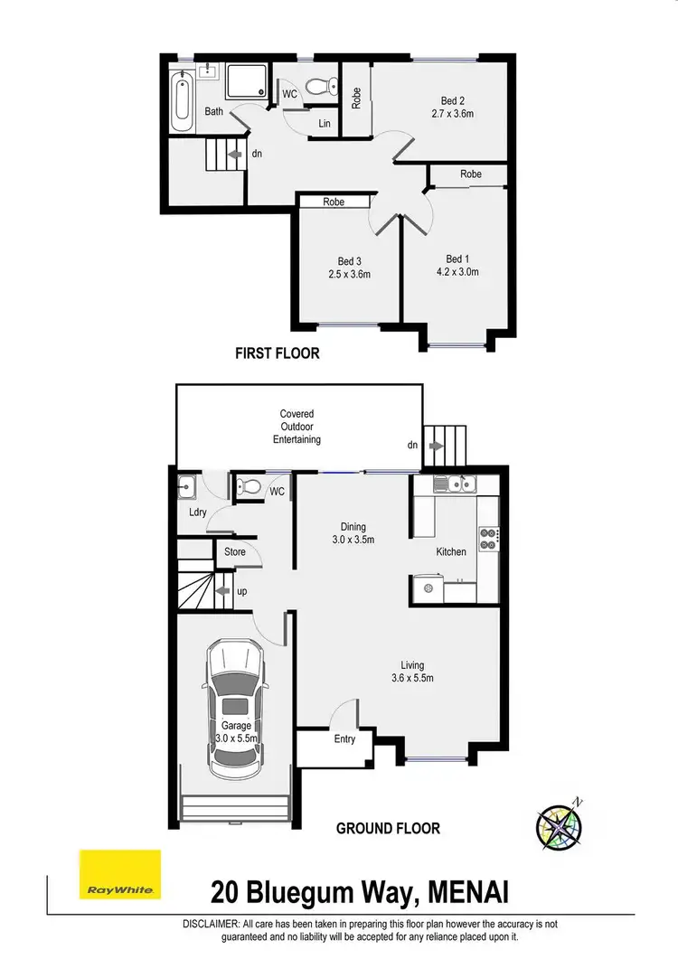 Floorplan of Homely townhouse listing, 20 Bluegum Way, Menai NSW 2234
