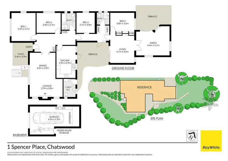Floorplan of Homely house listing, 1 Spencer Place, Chatswood NSW 2067