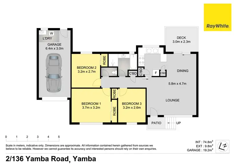 Floorplan of Homely unit listing, 2/136 Yamba Road, Yamba NSW 2464