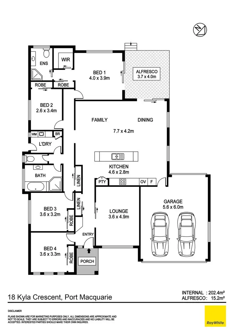 Floorplan of Homely house listing, 18 Kyla Crescent, Port Macquarie NSW 2444