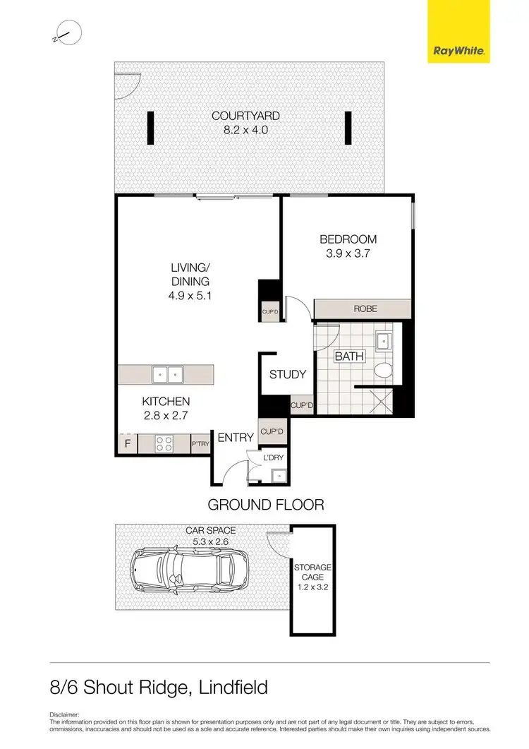Floorplan of Homely unit listing, 8/6 Shout Ridge, Lindfield NSW 2070