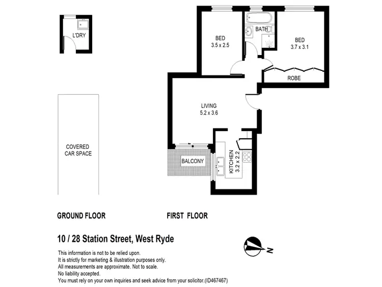 Floorplan of Homely apartment listing, 10/28-34 Station Street, West Ryde NSW 2114