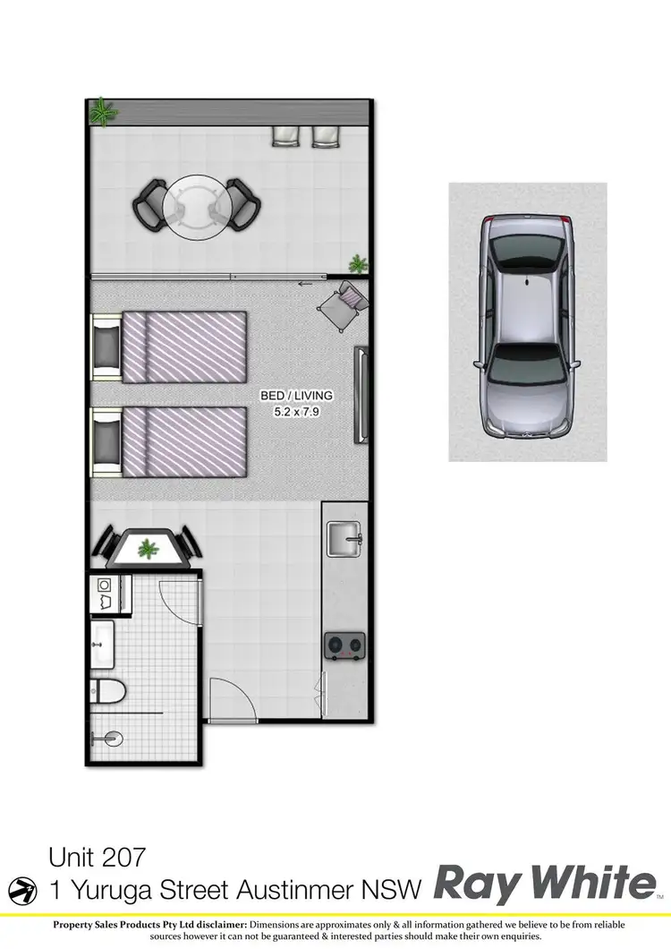 Floorplan of Homely unit listing, 207/1 Yuruga Street, Austinmer NSW 2515