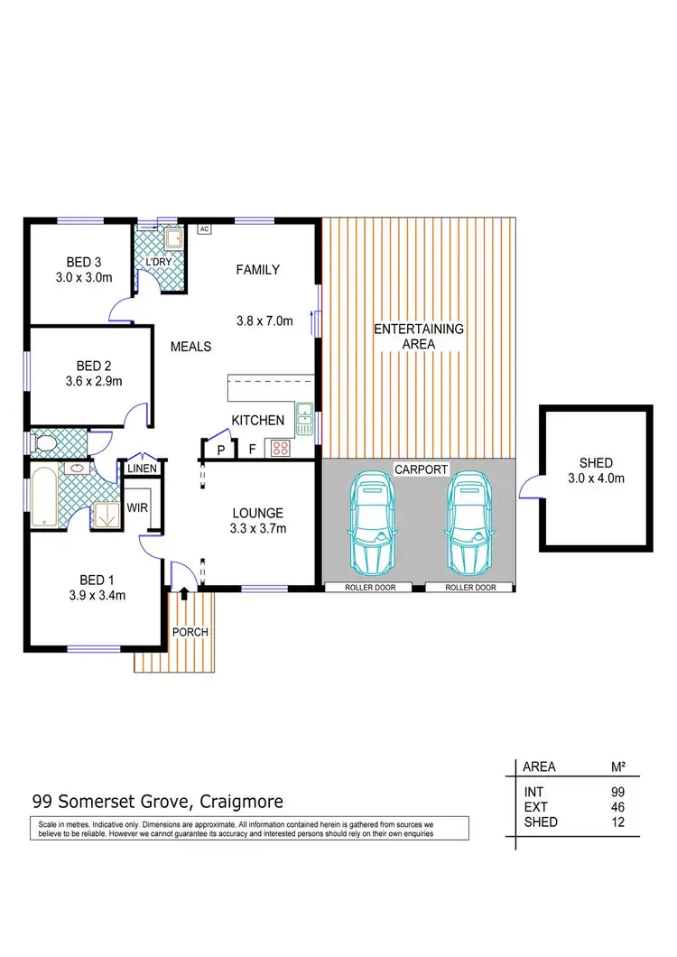 Floorplan of Homely house listing, 99 Somerset Grove, Craigmore SA 5114