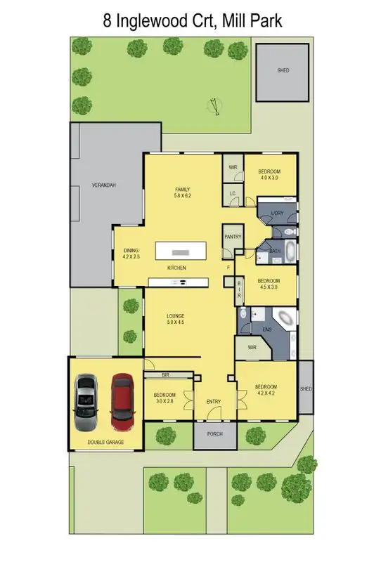 Floorplan of Homely house listing, 8 Inglewood Court, Mill Park VIC 3082