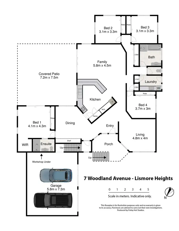 Floorplan of Homely house listing, 7 Woodland Avenue, Lismore Heights NSW 2480