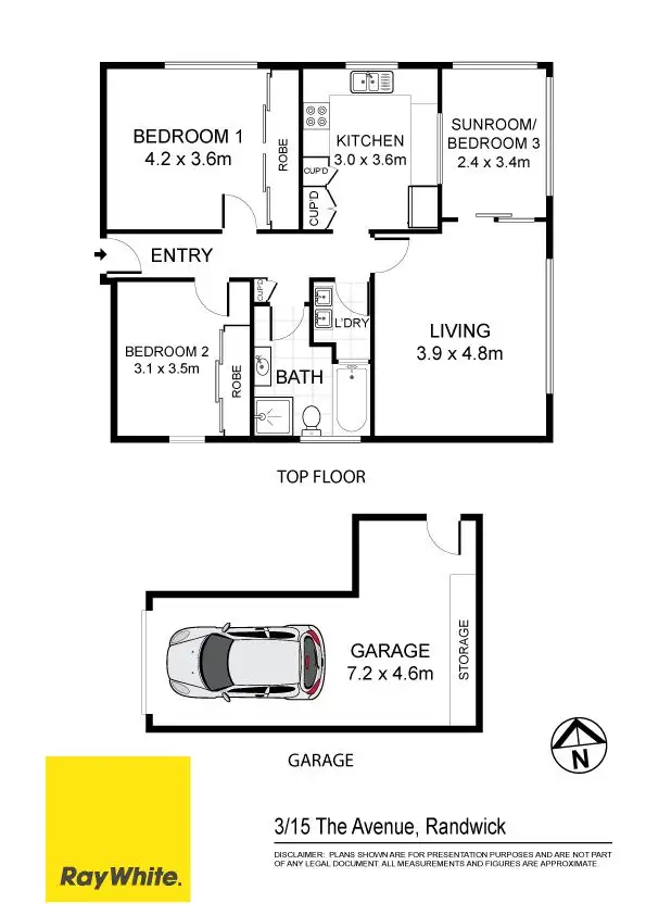 Floorplan of Homely apartment listing, 3/15 The Avenue, Randwick NSW 2031