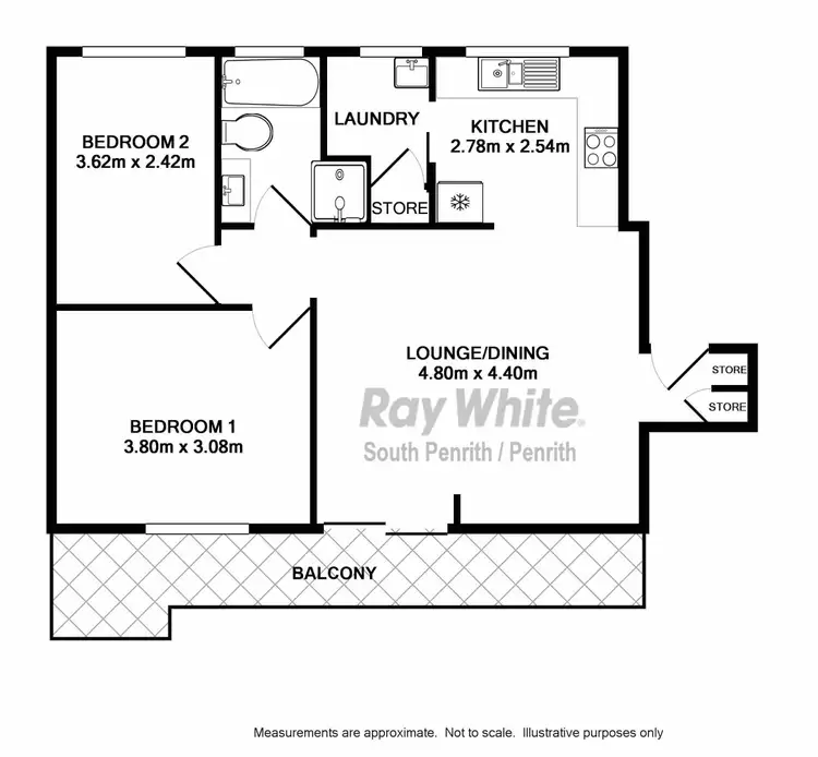 Floorplan of Homely unit listing, 1/20 Station Lane, Penrith NSW 2750