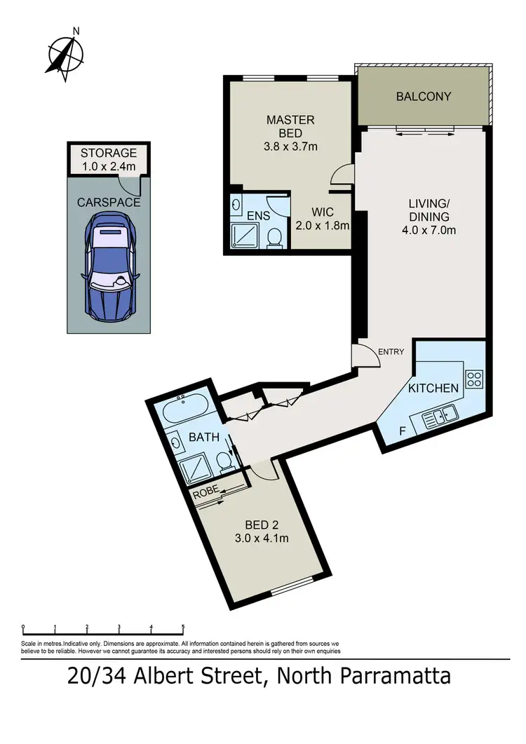 Floorplan of Homely apartment listing, 20/34 Albert Street, North Parramatta NSW 2151