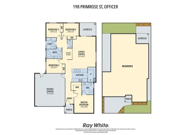 Floorplan of Homely house listing, 198 Primrose Avenue, Officer VIC 3809