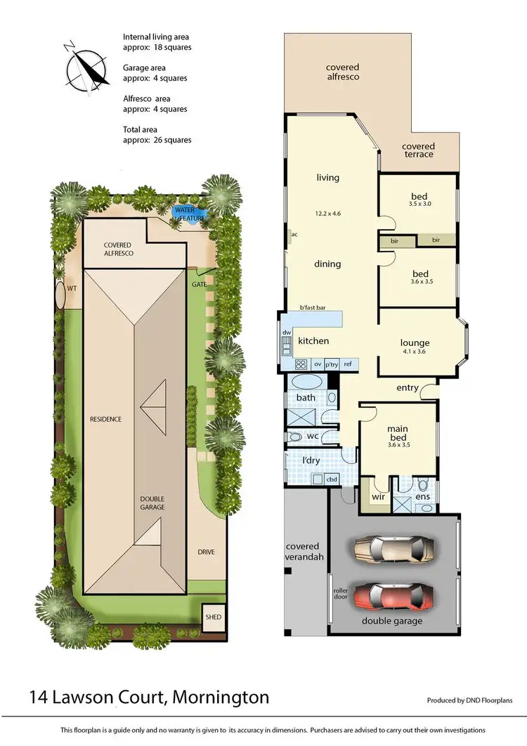Floorplan of Homely house listing, 14 Lawson Court, Mornington VIC 3931