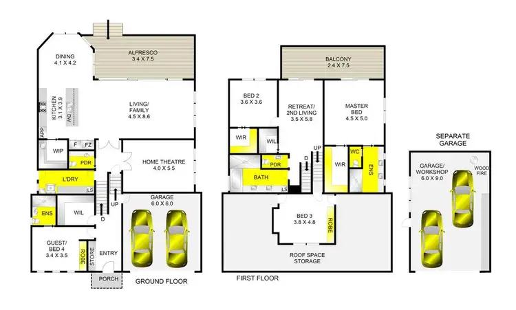 Floorplan of Homely house listing, 125 Grantham Drive, Highton VIC 3216