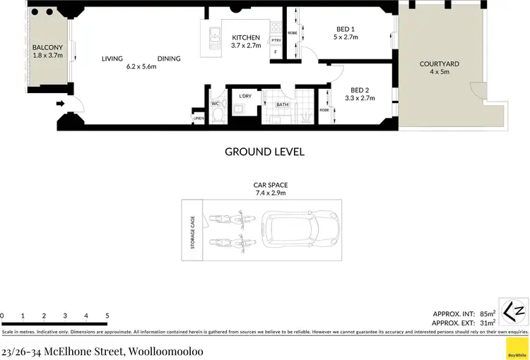 Floorplan of Homely apartment listing, 23/26-34 McElhone Street, Woolloomooloo NSW 2011