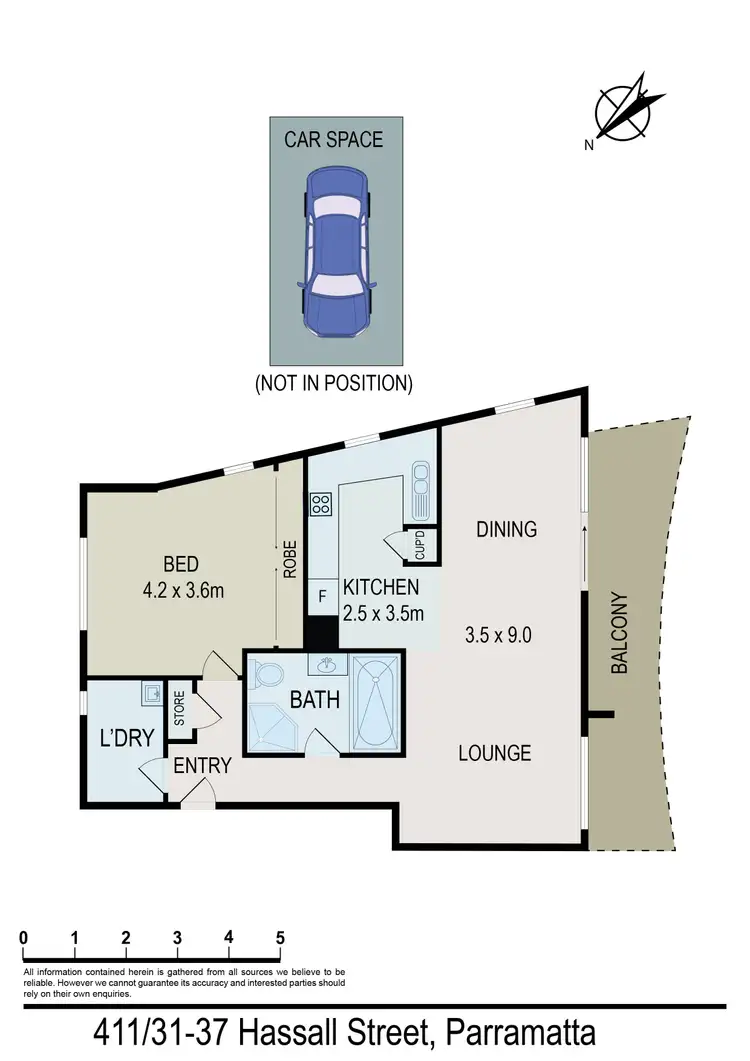 Floorplan of Homely unit listing, 411/31-37 Hassall Street, Parramatta NSW 2150