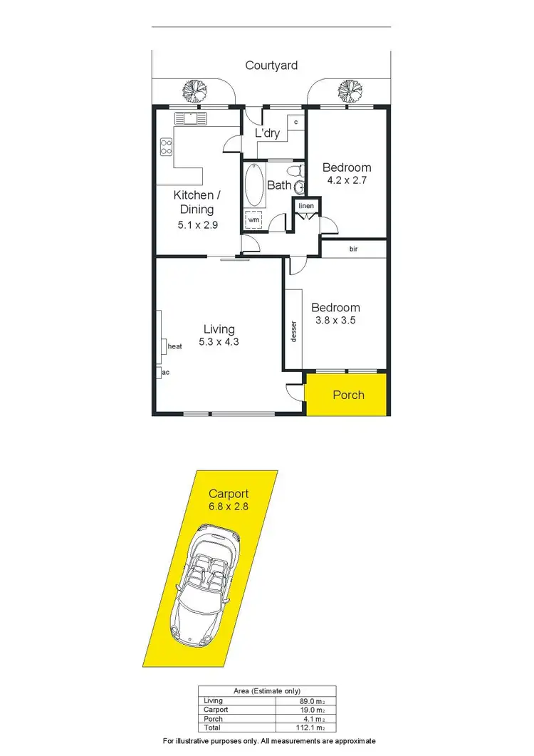 Floorplan of Homely unit listing, 2/1 Anglesey Avenue, St Georges SA 5064