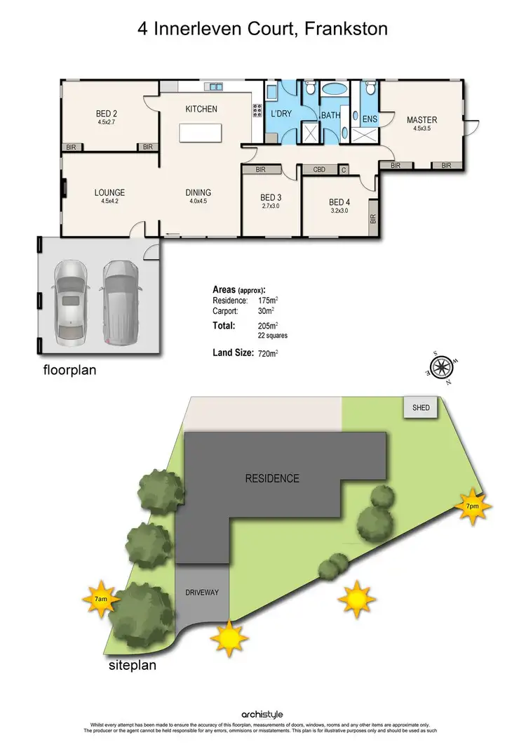 Floorplan of Homely house listing, 4 Innerleven Court, Frankston VIC 3199
