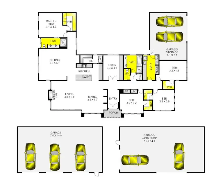 Floorplan of Homely house listing, 14-17 Nilaur Place, Lara VIC 3212