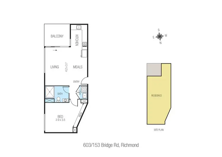 Floorplan of Homely apartment listing, 603/33 Judd Street, Richmond VIC 3121