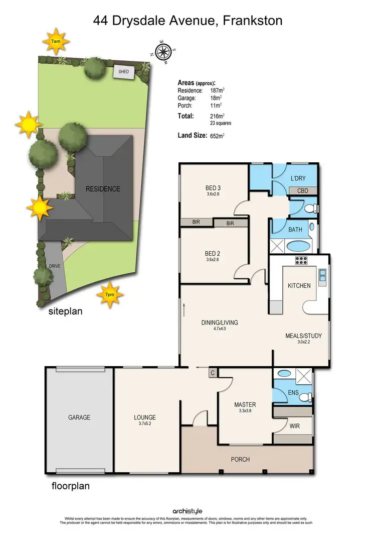 Floorplan of Homely house listing, 44 Drysdale Avenue, Frankston VIC 3199