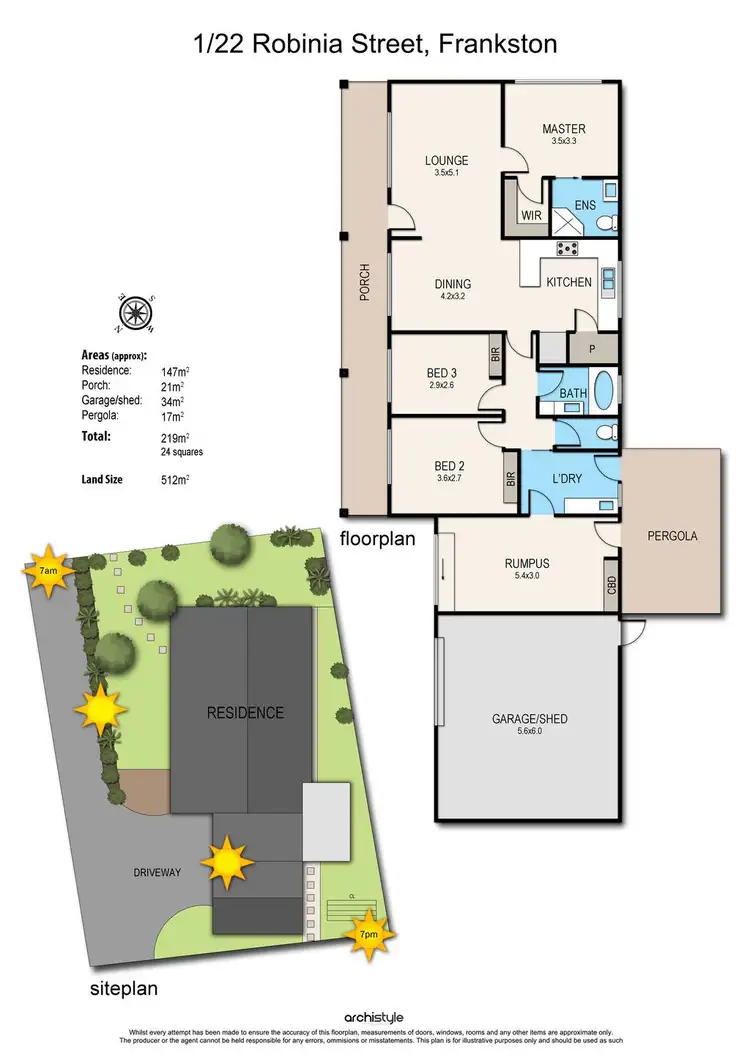 Floorplan of Homely house listing, 1/22 Robinia Street, Frankston VIC 3199