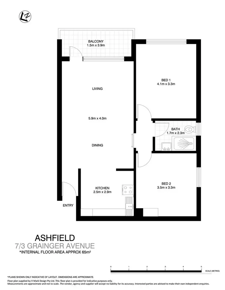 Floorplan of Homely apartment listing, 7/3 Grainger Avenue, Ashfield NSW 2131
