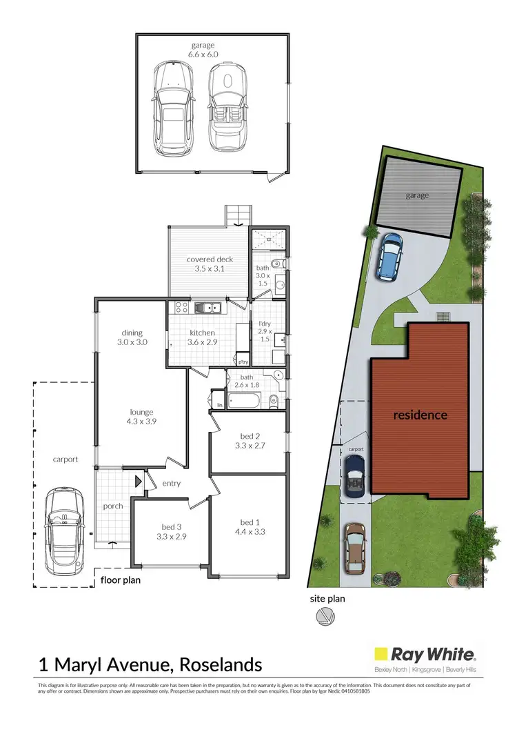 Floorplan of Homely house listing, 1 Maryl Avenue, Roselands NSW 2196