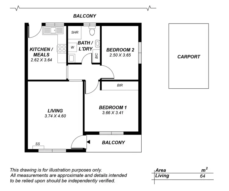 Floorplan of Homely unit listing, 4/20 Kelvin Road, Bedford Park SA 5042