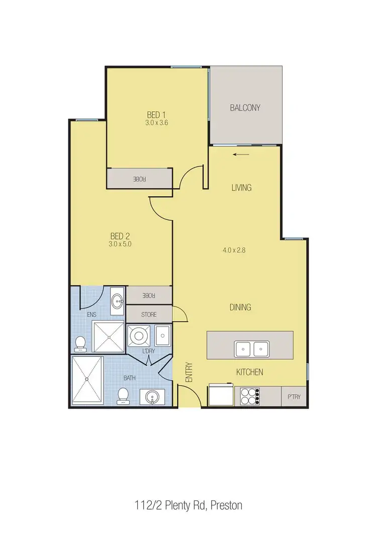 Floorplan of Homely apartment listing, 112/2-10 Plenty Road, Preston VIC 3072