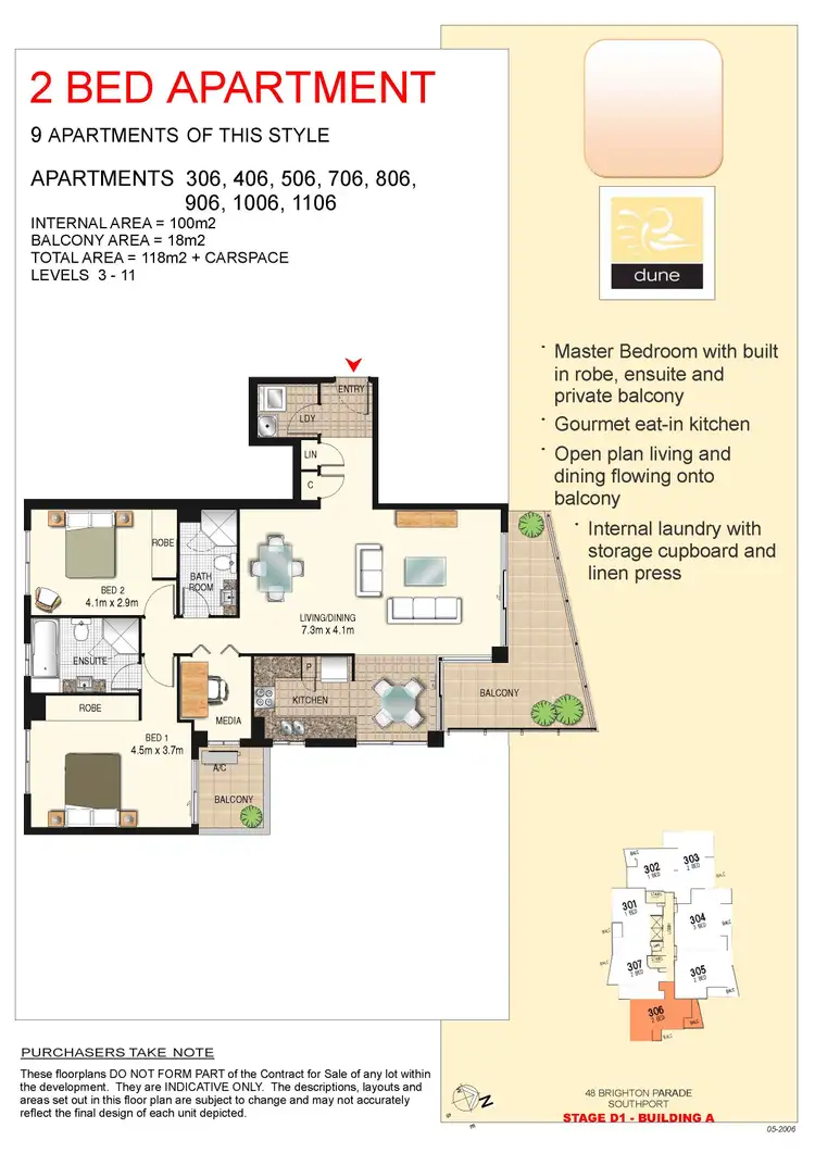 Floorplan of Homely apartment listing, 1 Aqua Street, Southport QLD 4215