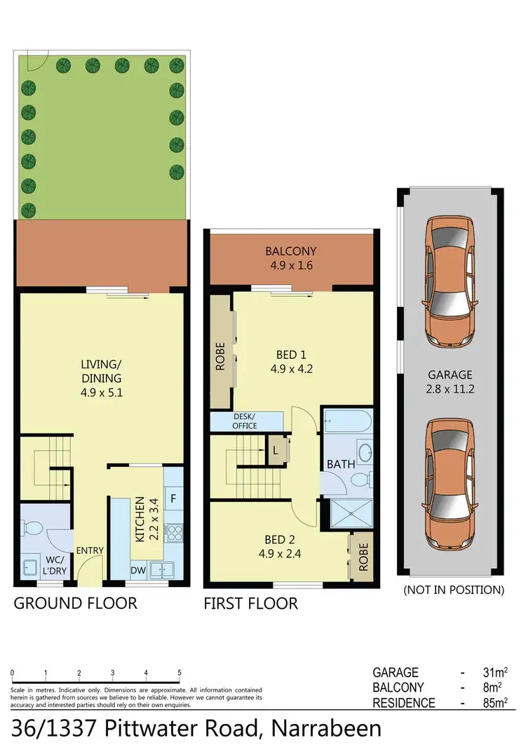 Floorplan of Homely townhouse listing, 36/1337-1347 Pittwater Road, Narrabeen NSW 2101