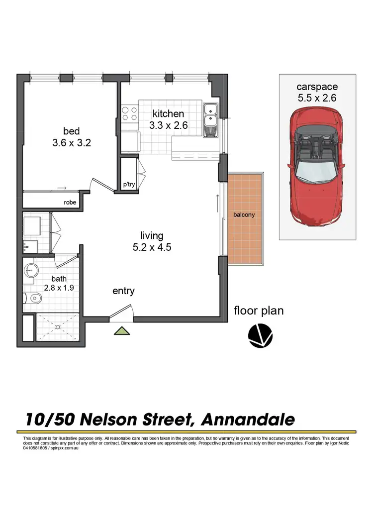 Floorplan of Homely apartment listing, 10/50 Nelson Street, Annandale NSW 2038