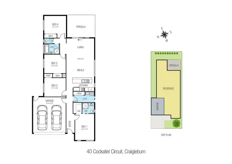 Floorplan of Homely house listing, 40 Cockatiel Circuit, Craigieburn VIC 3064