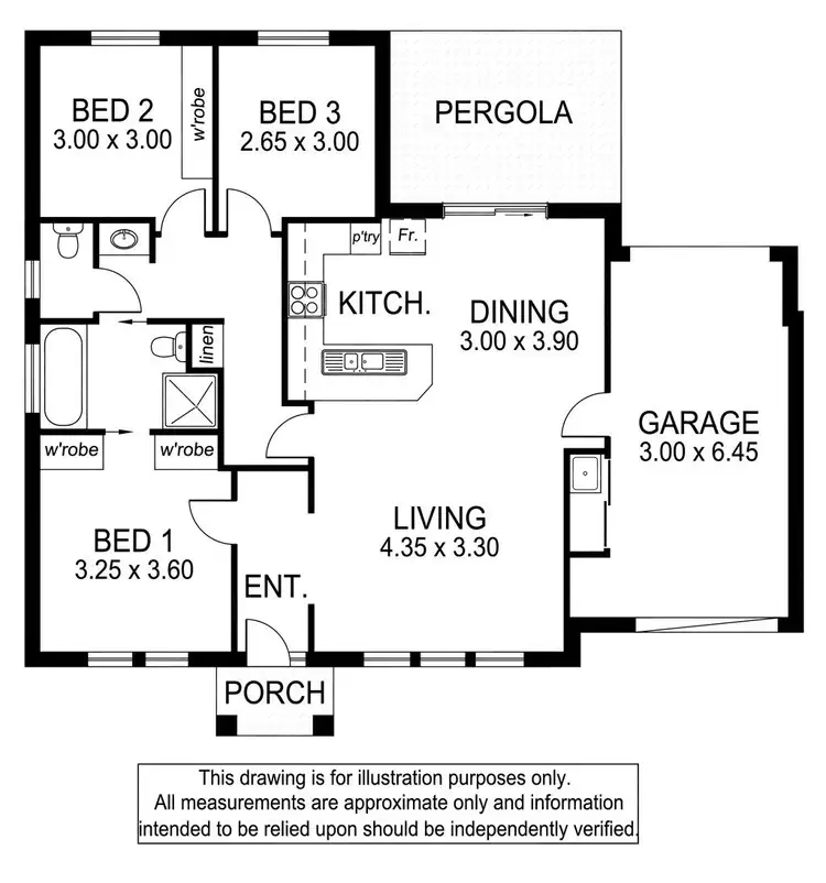 Floorplan of Homely house listing, 1 Cooder Way, Clovelly Park SA 5042
