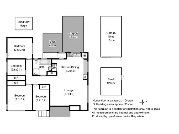 Floorplan of Homely house listing, 12 Corranga Drive, Chigwell TAS 7011