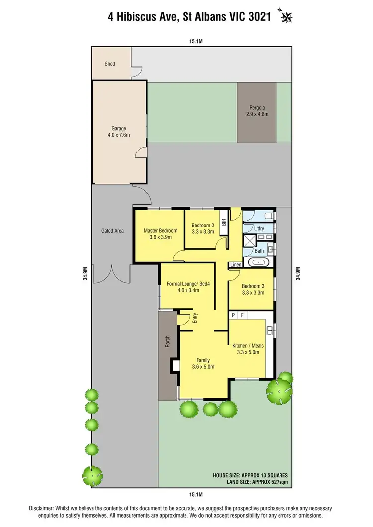 Floorplan of Homely house listing, 4 Hibiscus Avenue, St Albans VIC 3021