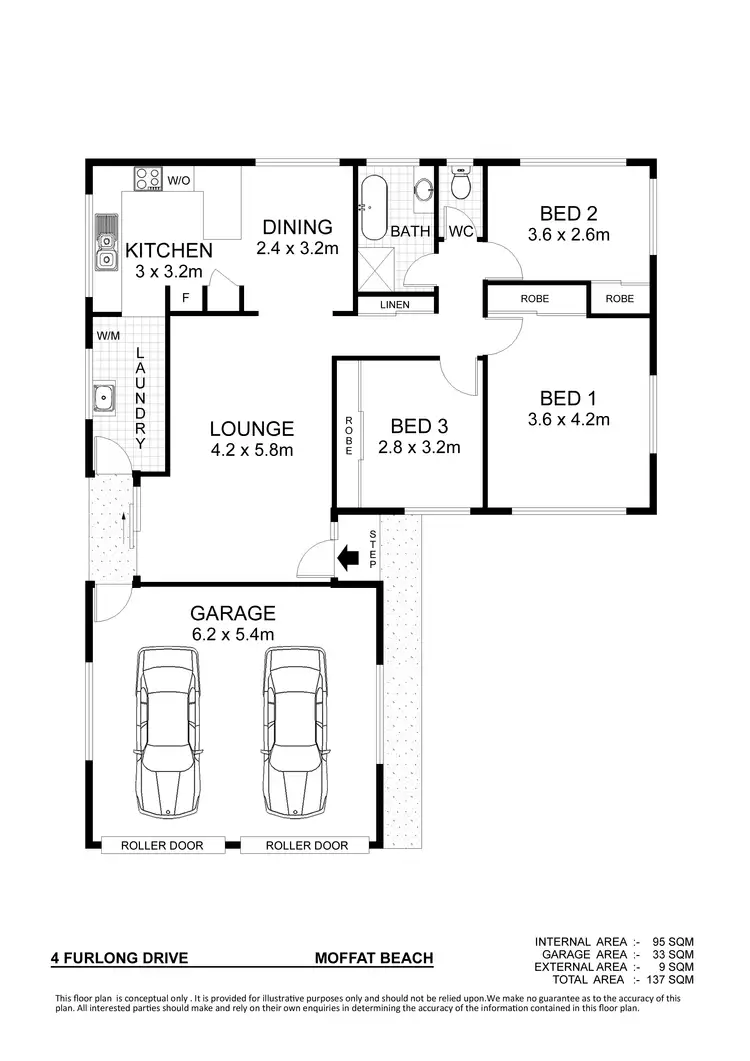 Floorplan of Homely house listing, 4 Furlong Drive, Moffat Beach QLD 4551