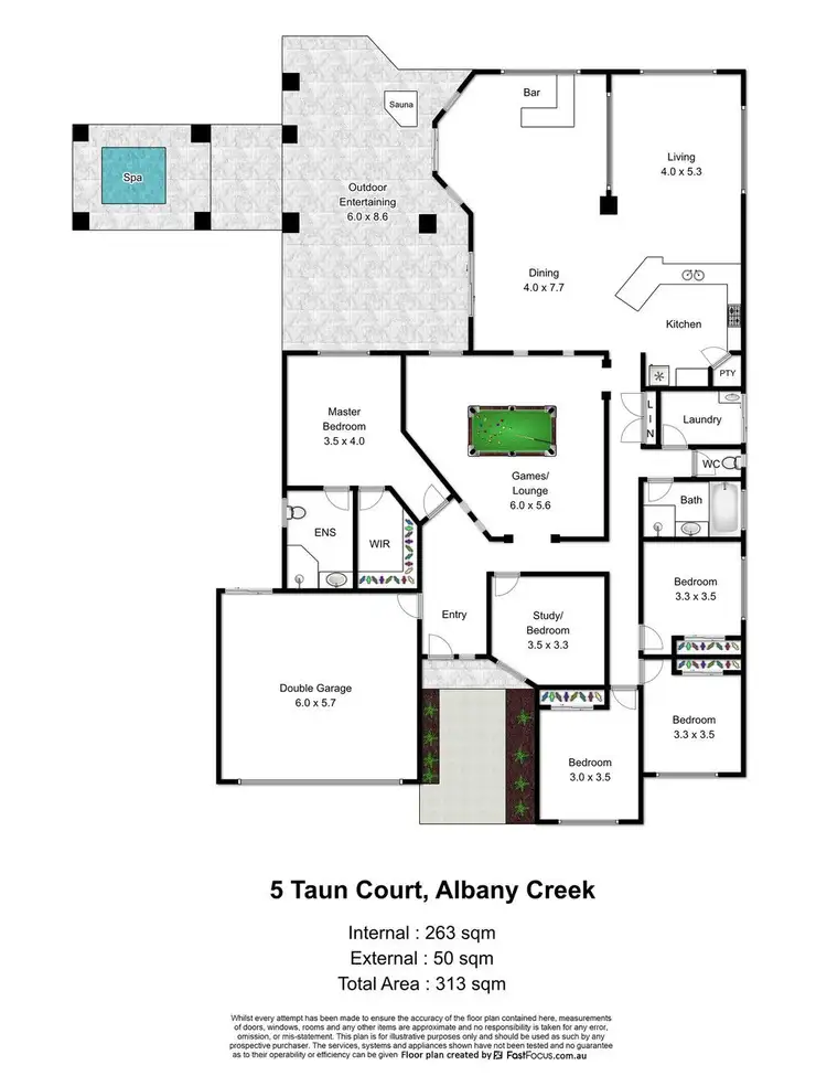 Floorplan of Homely house listing, 5 Taun Court, Albany Creek QLD 4035