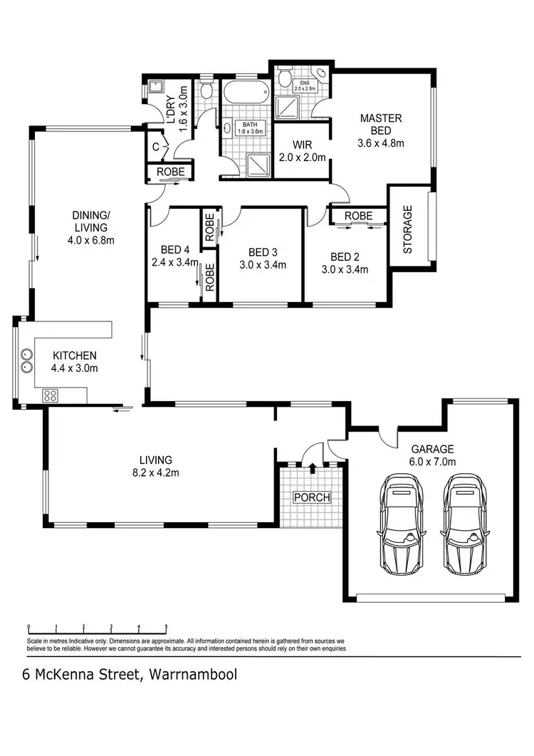 Floorplan of Homely house listing, 6 McKenna Place, Warrnambool VIC 3280