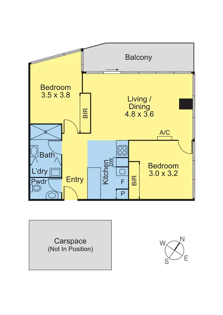 Floorplan of Homely apartment listing, 1608/50 Haig Street, Southbank VIC 3006
