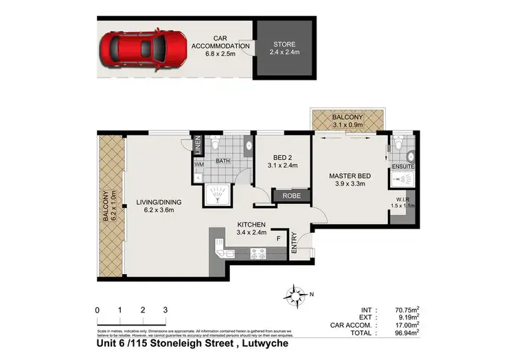 Floorplan of Homely unit listing, 6/115 Stoneleigh Street, Lutwyche QLD 4030