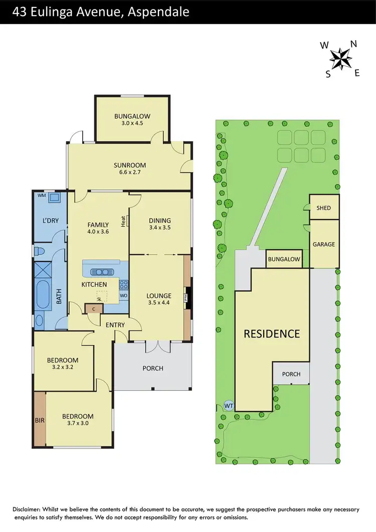 Floorplan of Homely house listing, 43 Eulinga Avenue, Aspendale VIC 3195