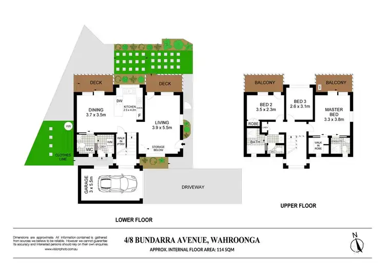 Floorplan of Homely townhouse listing, 4/8 Bundarra Ave South, Wahroonga NSW 2076