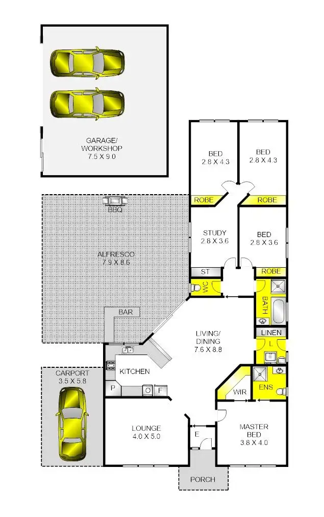 Floorplan of Homely house listing, 6 Boulder Court, Lara VIC 3212