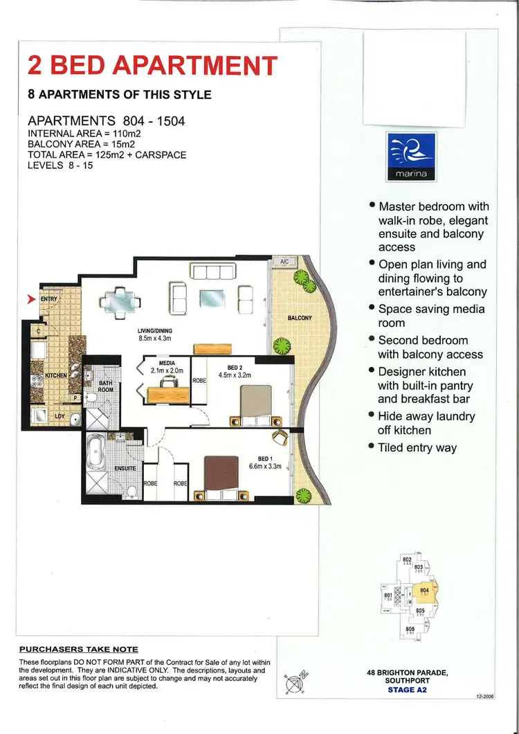 Floorplan of Homely apartment listing, 4 Como Crescent, Southport QLD 4215