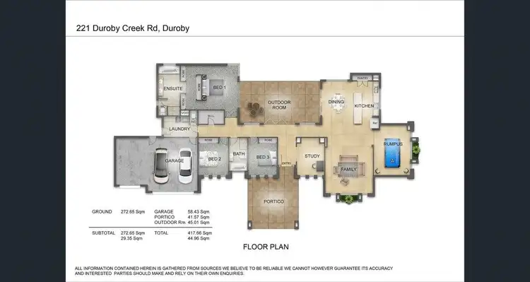 Floorplan of Homely rural property listing, 221 Duroby Creek Road, Duroby NSW 2486