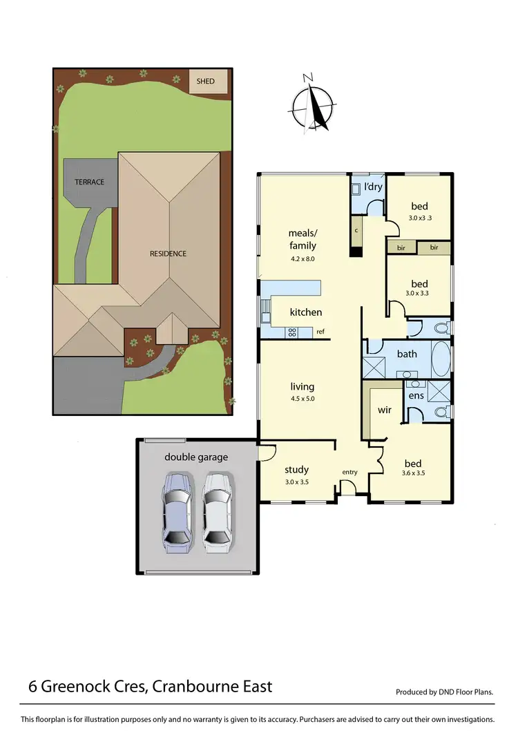 Floorplan of Homely house listing, 6 Greenock Crescent, Cranbourne East VIC 3977