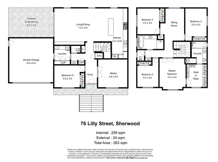 Floorplan of Homely house listing, 76 Lilly Street, Sherwood QLD 4075