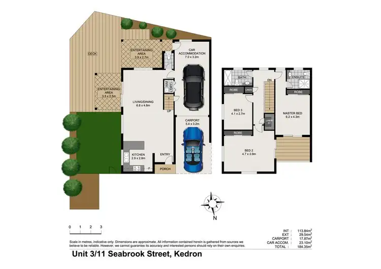 Floorplan of Homely townhouse listing, 3/11 Seabrook Street, Kedron QLD 4031